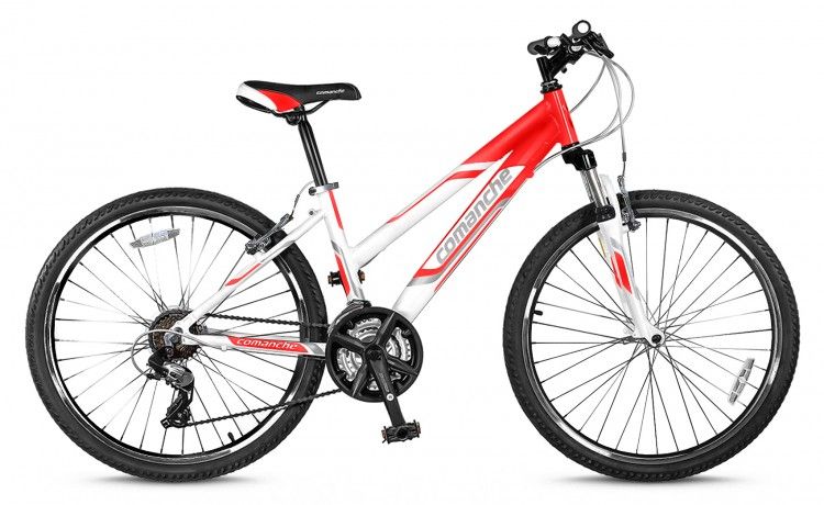 Велосипед COMANCHE Prairie Comp L 26 (2015), рама 17", красный/белый