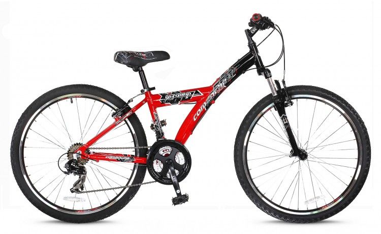Велосипед COMANCHE Ontario Fly 26 (2015), рама 16", черный/красный