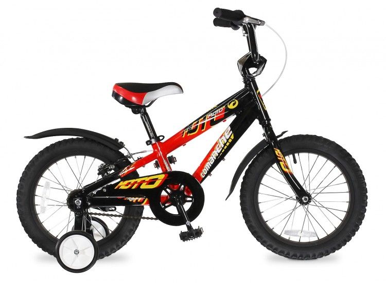 Велосипед COMANCHE Moto W16" (2015), рама 20см, черный/красный