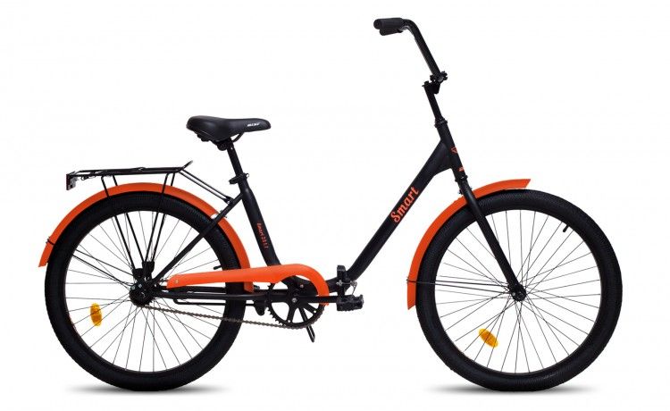 Велосипед AIST Smart 1.1 24 (2018), рама 16", черный/оранжевый/матовый