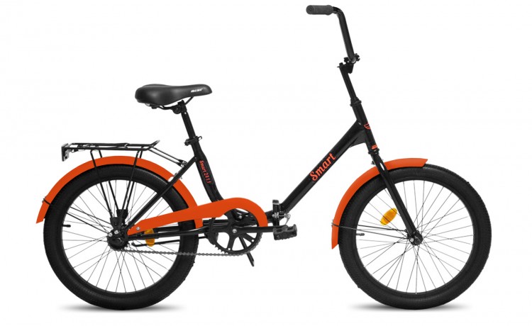 Велосипед AIST Smart 1.1 20 (2018), рама 14", черный/оранжевый/матовый